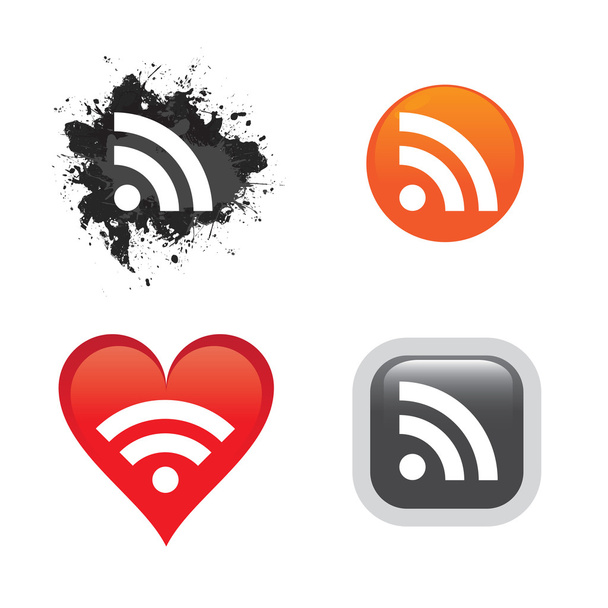 Personalizado RSS Blog iconos
 - Vector, imagen