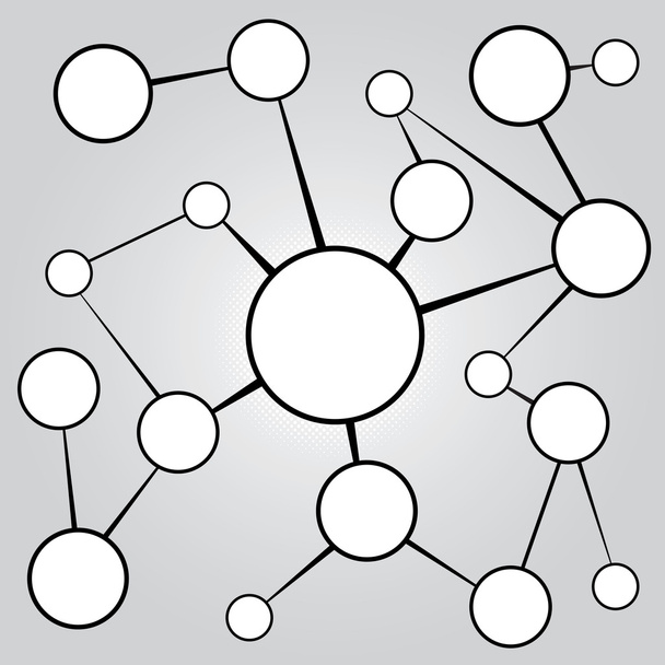 Social Media Networking Chart - Wektor, obraz