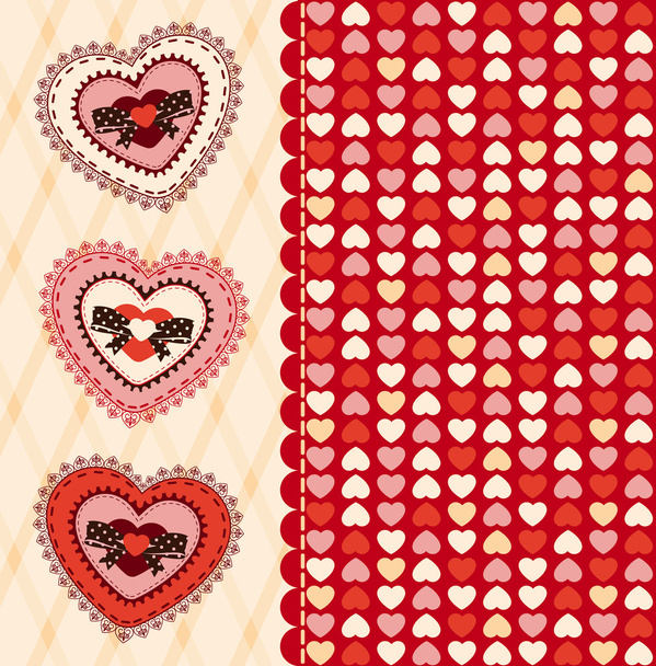 Vintage background with heart for Valentine's Day - Foto, afbeelding