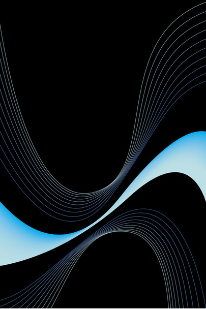Abstract Blue Swirls - Vector, Image