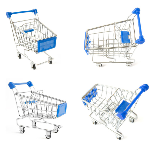 Shopping carts isolated on white background. Shopping carts set - Photo, Image