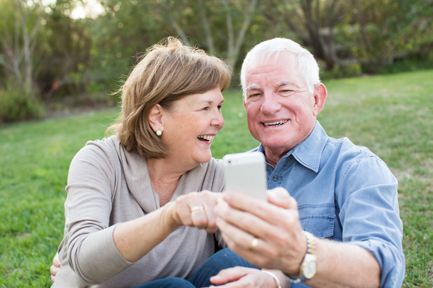 Senior couple selfie - Photo, Image