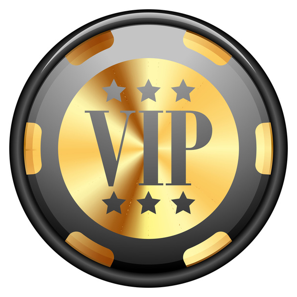 Vip Golden Casino chips
 - Vetor, Imagem