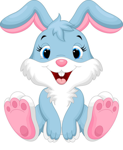 かわいいウサギの漫画 - ベクター画像