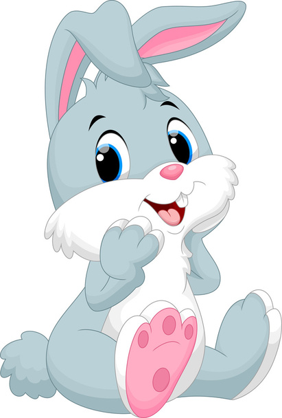 かわいいウサギの漫画 - ベクター画像