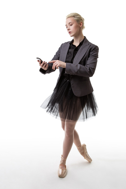 Ballerina donna d'affari con telefono
 - Foto, immagini