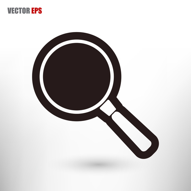 Search flat design icon - Vector, imagen
