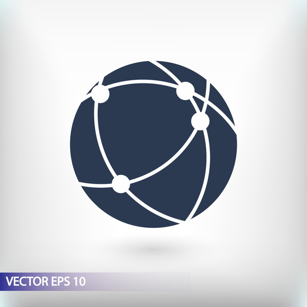 Global technology or social network icon - Vector, Image