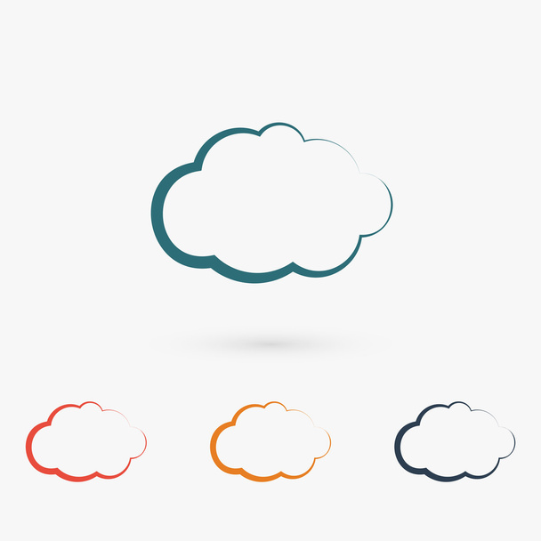 Cloud flat design icon - ベクター画像