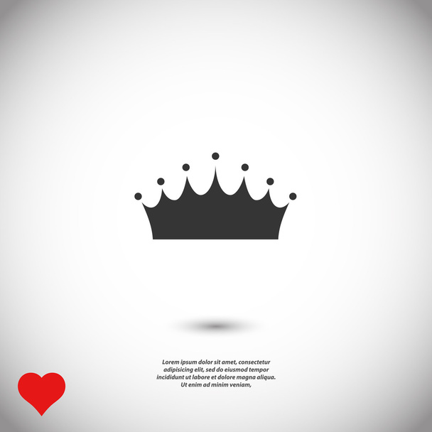 Crown  icon, Flat design style - Vector, Imagen