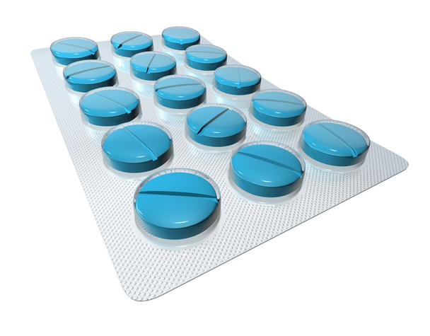 niebieskie tabletki - Zdjęcie, obraz