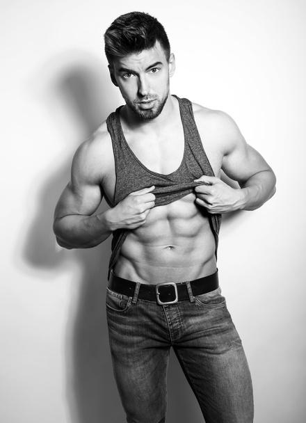 handsome young and fit man - Photo, image