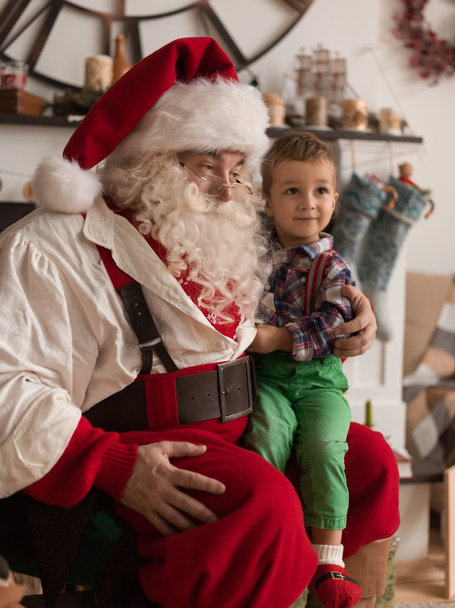 Santa Claus with Child - Фото, изображение