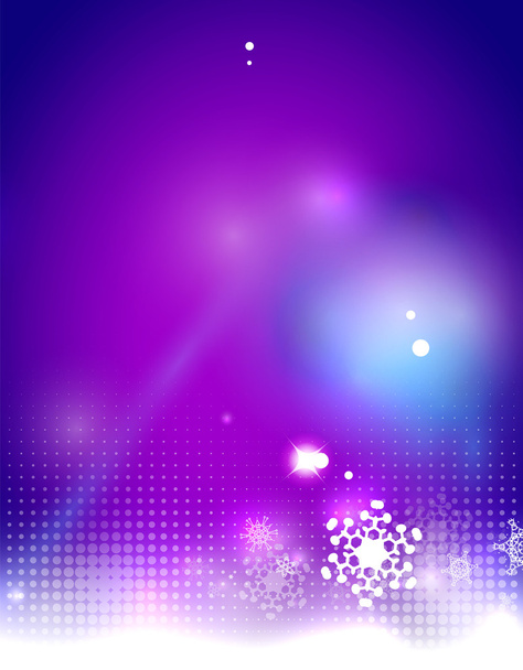 Fondo abstracto de Navidad púrpura con copos de nieve transparentes blancos
 - Vector, imagen