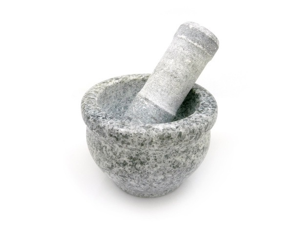 tigela de pedra isolada
 - Foto, Imagem