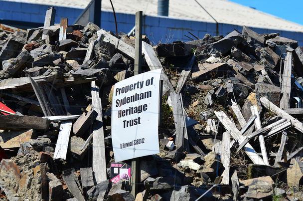 ニュージーランド クライストチャーチの建物を破損 - 写真・画像