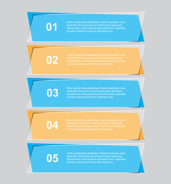 Modern  Design Template. Numbered Banners. - Vettoriali, immagini