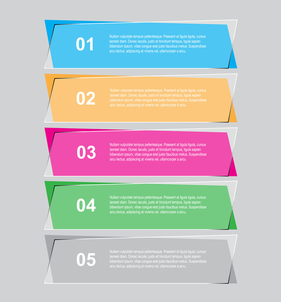 Modern  Design Template. Numbered Banners. - Vector, afbeelding