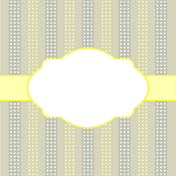 Polka dot design,  vintage frame - Vecteur, image