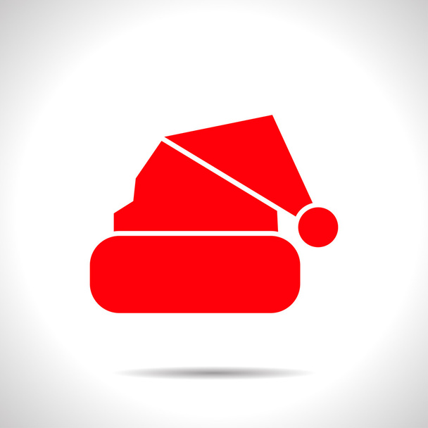 Christmas hat pictogram - Vector, afbeelding