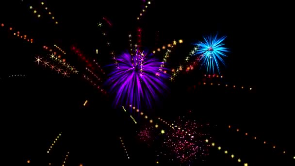 Fireworks animation . 4K Resolution (Ultra HD). - Video