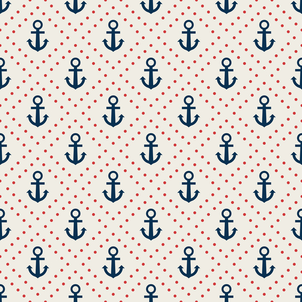 Nautical theme seamless pattern - Vektör, Görsel