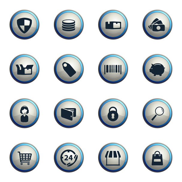 E-commerce simply icons - Vector, Image