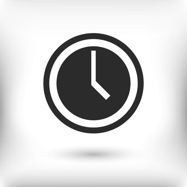 Clock flat design icon - Vector, afbeelding