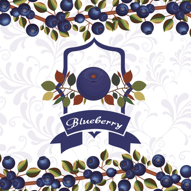 blueberry-finom design - Vektor, kép