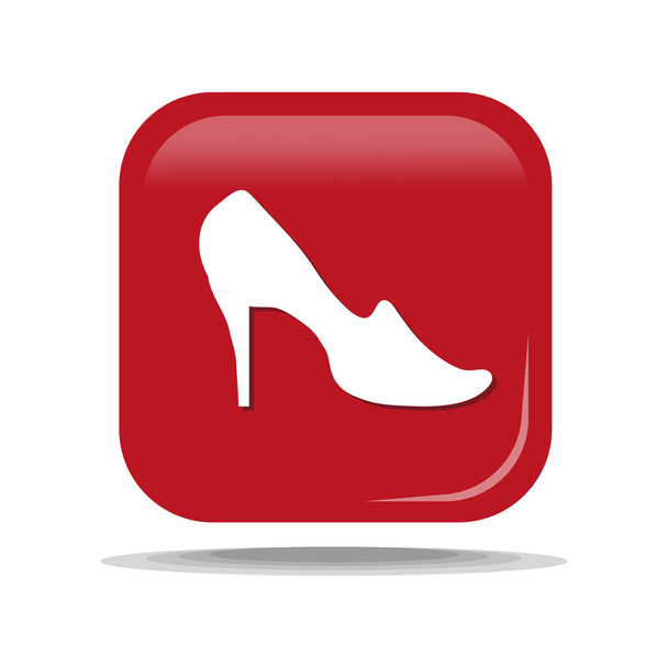 Flat Icon of women shoe - Vector, imagen