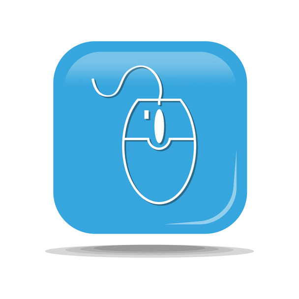 Flat Icon of computer mouse - Vector, Image