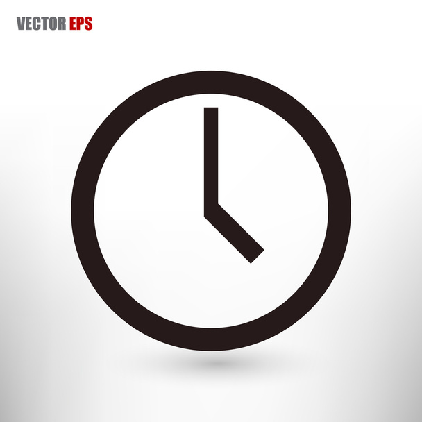 Clock flat design icon - Vetor, Imagem