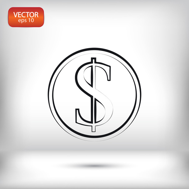 dollar sign Icon. - Vektor, Bild