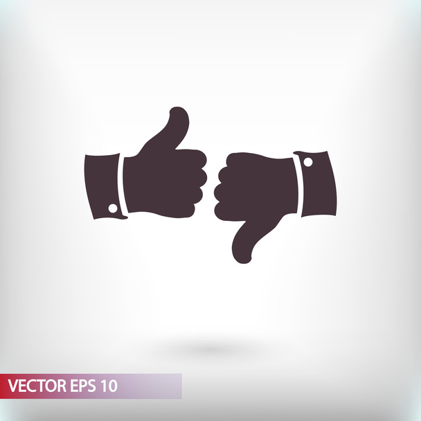 Thumb up and down icons - Vector, imagen
