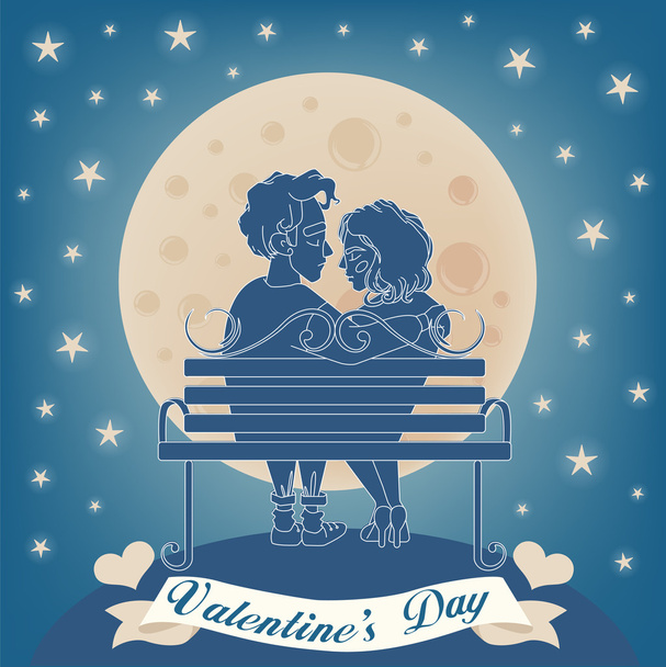 Valentine's Day Couple Selfie - in vector - Vector, Image