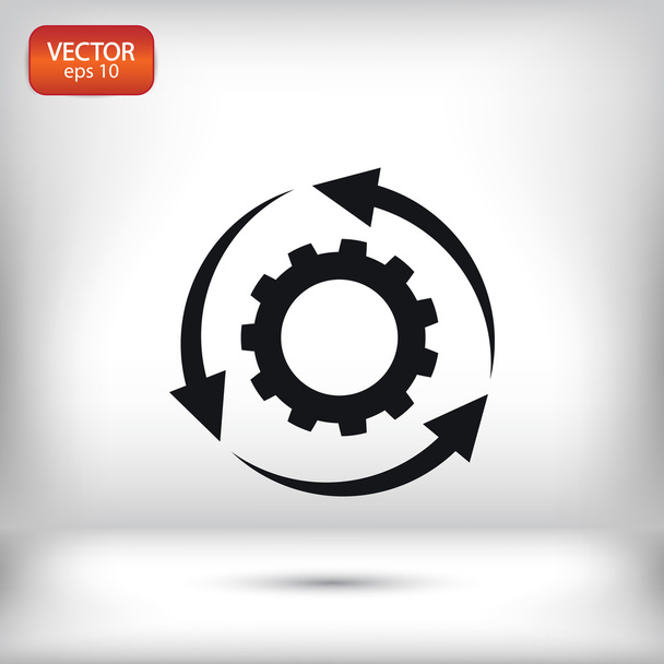 setting parameters, circular arrows icon - Vector, imagen