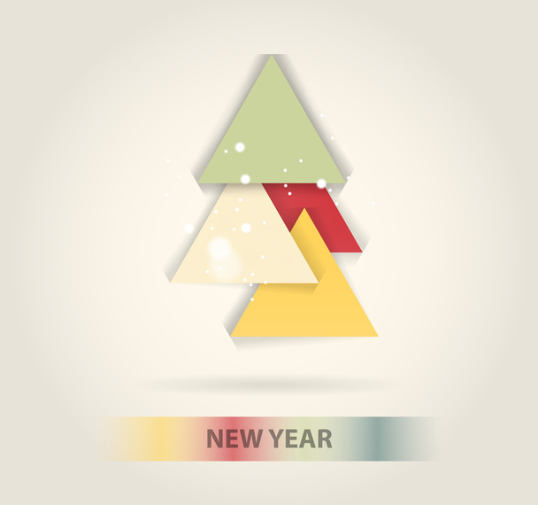banner mensaje de año nuevo, abstracto
 - Vector, imagen