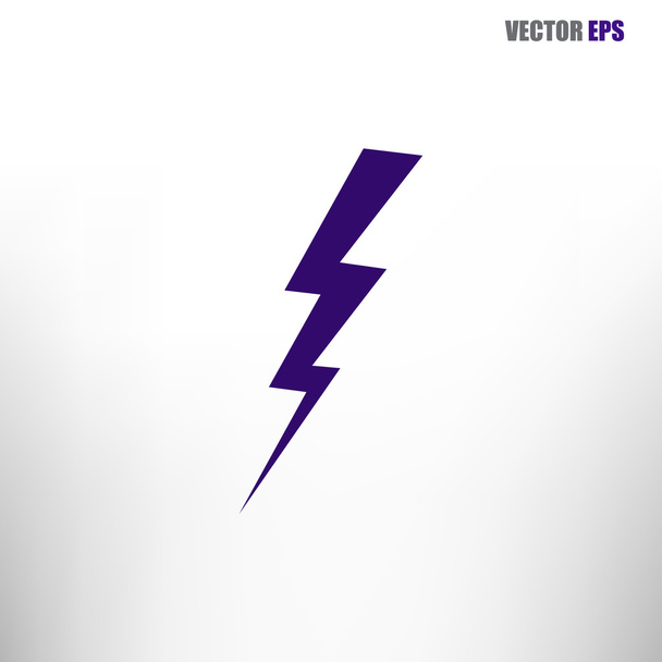 Lightning flat design icon - Вектор,изображение