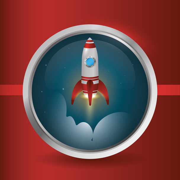 Diseño de cohetes o naves espaciales
 - Vector, Imagen