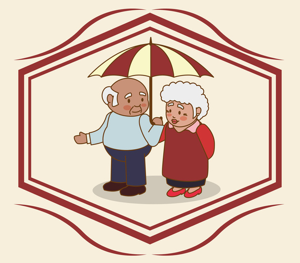 Familie en grootouders ontwerp - Vector, afbeelding
