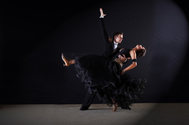 couple of dancers in ballroom - 写真・画像