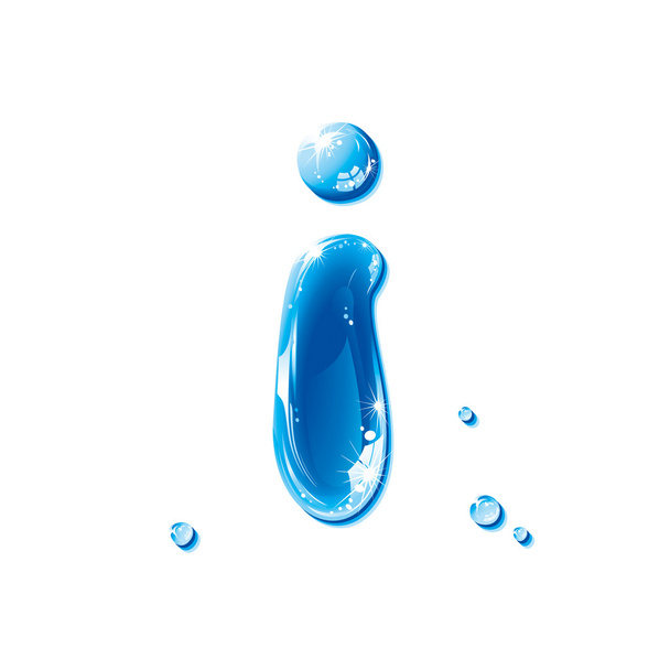ABC series - Water Liquid Letter - Small Letter i - Vector, Image