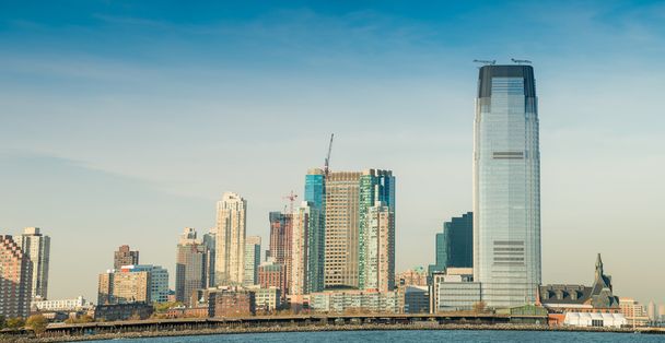 Jersey City skyline on a sunny day - 写真・画像