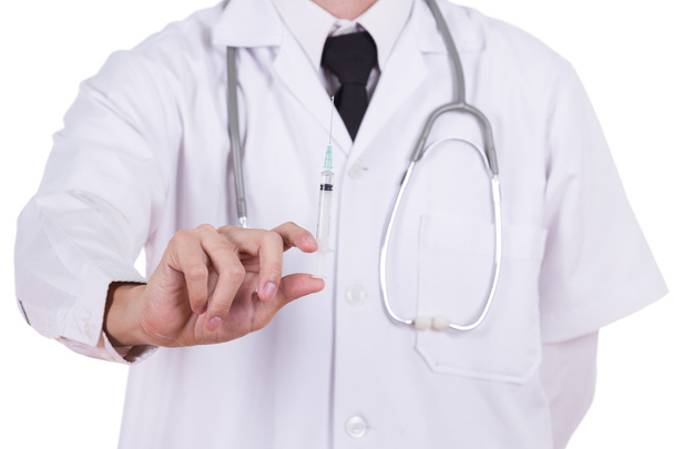 doctor holding syringe - Фото, изображение