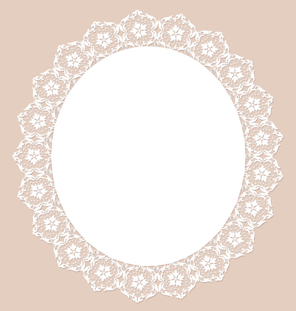 Lace pearl napkin - Vector, Image
