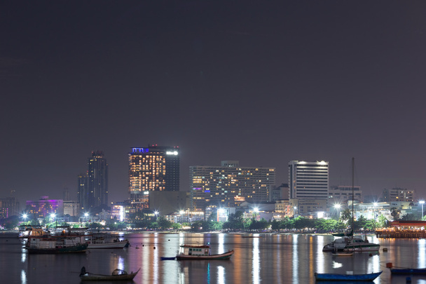 Cityscape of Pattaya beach at night  - Zdjęcie, obraz