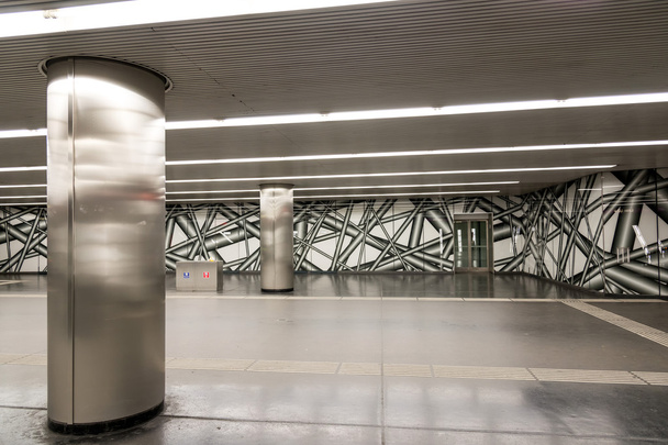 Σταθμός μετρό στη Βιέννη, Αυστρία - Φωτογραφία, εικόνα
