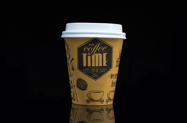 Take-out coffee in thermo cup - 写真・画像