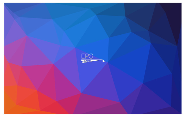 Vícebarevná modré, červené geometrické zmuchlaná trojúhelníkové nízké poly styl přechodu obrázku grafické pozadí. Vektorové polygonální design pro vaše podnikání. - Vektor, obrázek