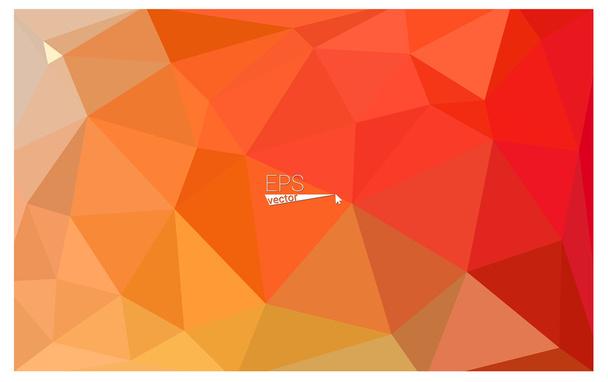 Multicolor red, yellow, orange geometric rumpled triangular low poly origami style gradient illustration graphic background. Vector polygonal design for your business. - Wektor, obraz
